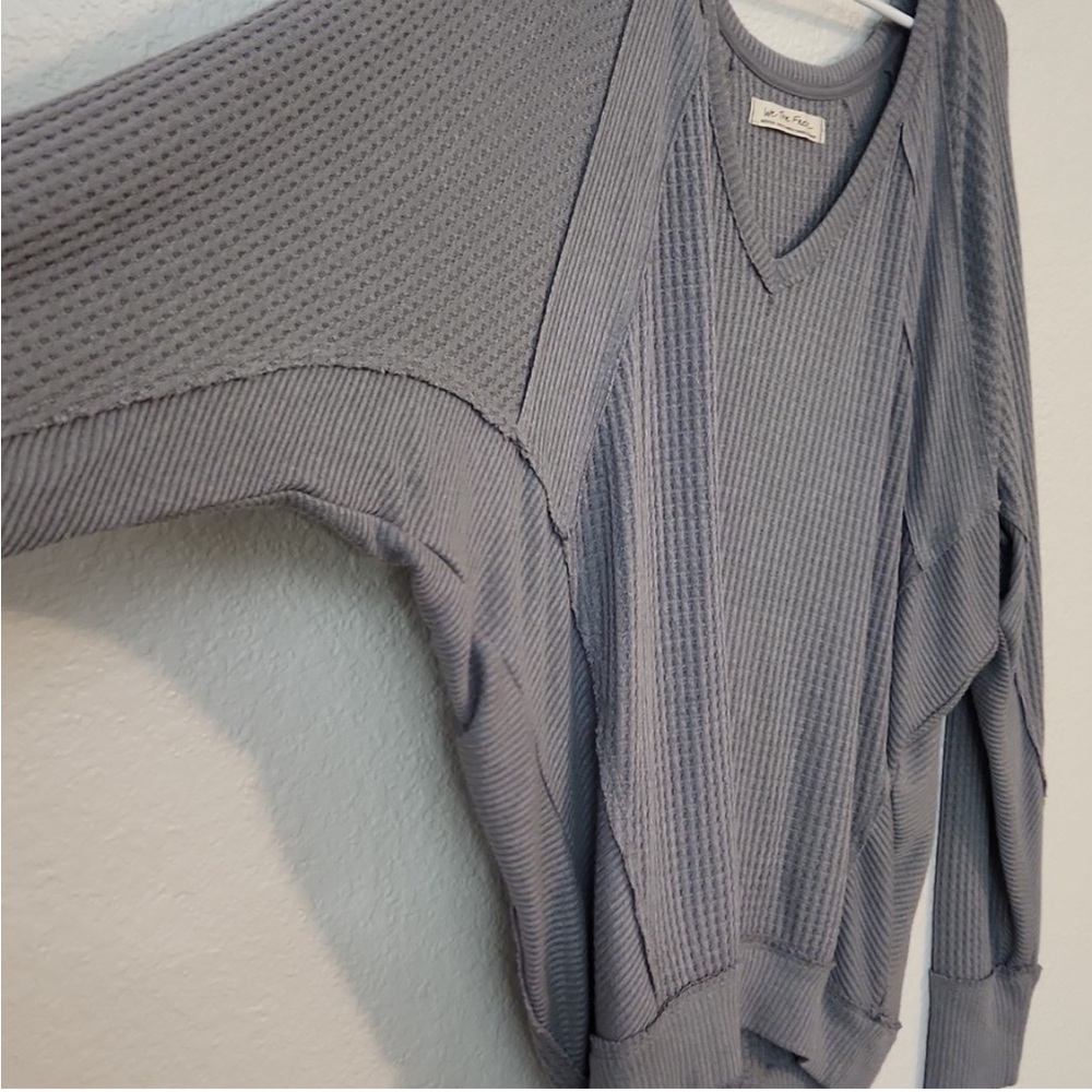FP We The Free Santa Clara Oversized Thermal Top Medium Gray - Picture 10 of 13